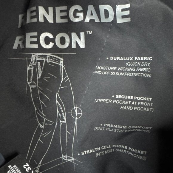 Kuhl Renegade Recon Men’s Blue Hiking Chino UPF 50 Pants Size 32x32 - Picture 3 of 8